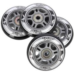 Nils Sada čiernych PU koliesok 80x24 + ložiská ABEC9 EXTREME