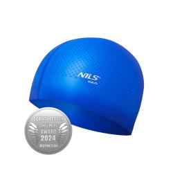 NILS Aqua Silikónová čiapka NQC Dots modrá