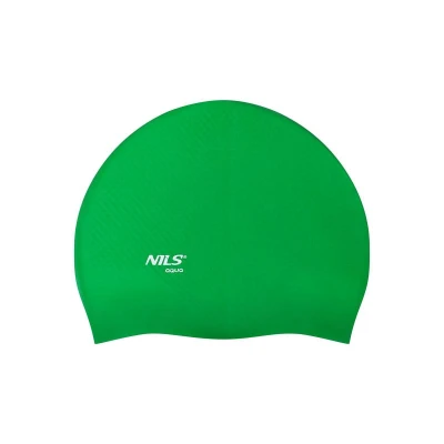 NILS Aqua Silikonová čepice NQC Dots zelená
