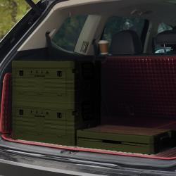 Nils Skladací box Camp NCB4002 2v1 s vekom a drevenou doskou 32L zelený