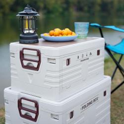 Nils Skládací box Camp NCB4002 2v1 s víkem a dřevěnou deskou 50L