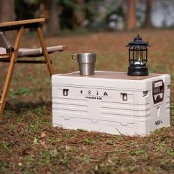 Nils Skládací box Camp NCB4002 2v1 s víkem a dřevěnou deskou 50L