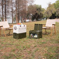 Nils Skladací box s vekom Camp NCB4003 50L zelený