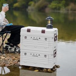 Nils Skládací box s víkem Camp NCB4003 50L šedý