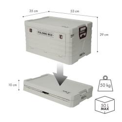 Nils Skládací box s víkem Camp NCB4004 50L šedý