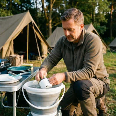 NILS CAMP Skládací kbelík NC1783 šedý 5 l