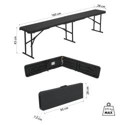 Nils Skládací kempingová lavice Camp NC3404 ANTRACITOVÁ
