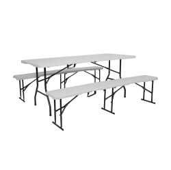 Nils Skladacia kempingová lavička Camp NC3404 biela