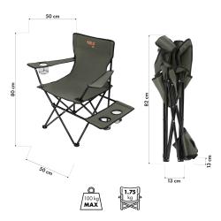 Nils Skládací kempingová židle Camp NC3301 khaki
