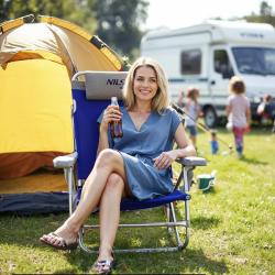 Nils Skládací kempingové křeslo Camp NC3502 šedé/modré