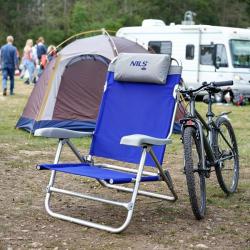 Nils Skládací kempingové křeslo Camp NC3502 šedé/modré