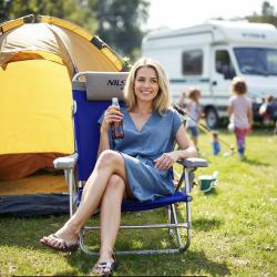 Nils Skládací kempingové křeslo Camp NC3502 šedé/modré