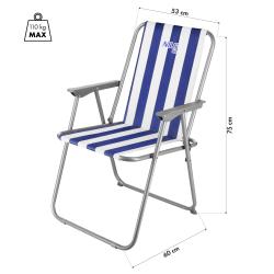 Nils Skladacie kempingové kreslo Camp NC3503 modré/biele