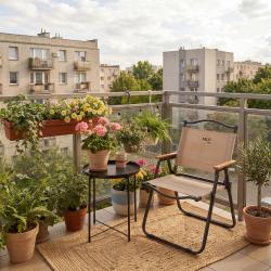 NILS NC4307 béžové skládací kempingové křeslo