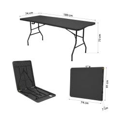 Nils Skladací kempingový stôl Camp NC1618 antracitový