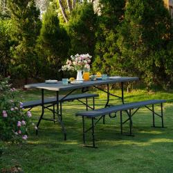Nils Skladací kempingový stôl Camp NC1618 antracitový