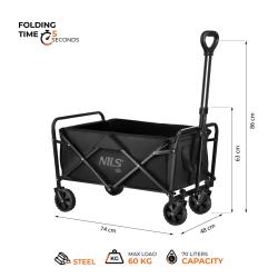 NILS Camp NC4306 černý skládací kempingový vozík