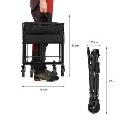 NILS Camp NC4306 černý skládací kempingový vozík