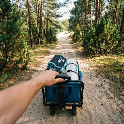 NILS Camp NC4306 tyrkysový Skládací kempingový vozík