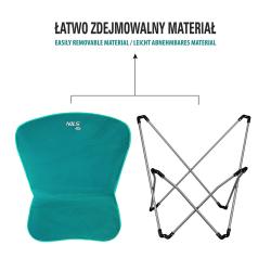 NILS CAMP Skládací křeslo NC3051 zelené