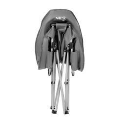 NILS CAMP Skladacie kreslo NC3070 sivé