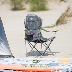 Nils Skládací křeslo Camp NC3080, šedé