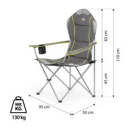 Nils Skládací křeslo Camp NC3080, šedé