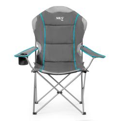 NILS CAMP Skládací křeslo NC3080 světle-šedé
