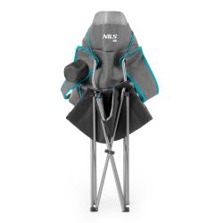 NILS CAMP Skládací křeslo NC3080 světle-šedé