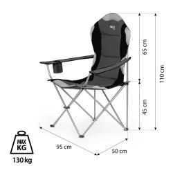 Nils Skládací křeslo Camp NC3080 tmavě šedé