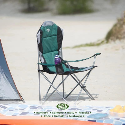 NILS CAMP Skládací křeslo NC3080, zelené
