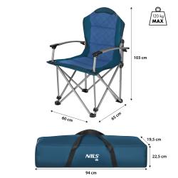 Nils Skládací křeslo Camp NC3705 modré