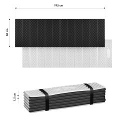 Nils Skladacia penová karimatka Camp NC1768 s reflexnou vrstvou čierna
