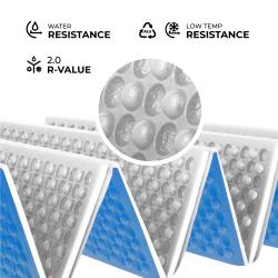 Nils Skladacia penová karimatka Camp NC1768 s reflexnou vrstvou modrá