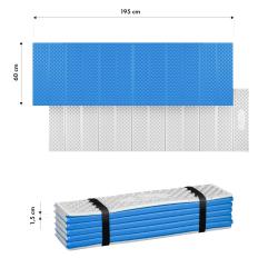 Nils Skladacia penová karimatka Camp NC1768 s reflexnou vrstvou modrá