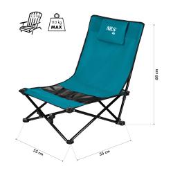 Nils Skládací plážové křeslo Camp NC3306 modré/černé