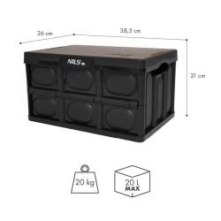 Nils Skládací přepravka Camp NCB4005 s dřevěným víkem 2v1 20L