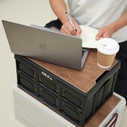 Nils Skládací přepravka Camp NCB4005 s dřevěným víkem 2v1 20L