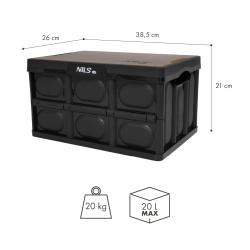 Nils Skladací prepravka Camp NCB4005 s dreveným vekom 2v1 20L