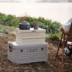 Nils Skládací přepravka Camp NCB4007 s dřevěným víkem 2v1 50L