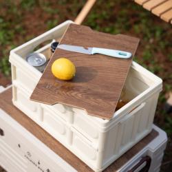 Nils Skládací přepravka Camp NCB4007 s dřevěným víkem 2v1 50L