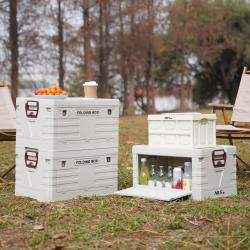 Nils Skládací přepravka Camp NCB4007 s dřevěným víkem 2v1 50L