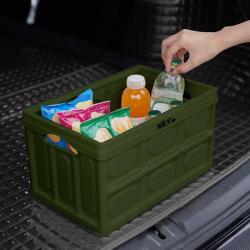 Nils Skládací přepravka Camp NCB4007 s dřevěným víkem 2v1 9L zelená