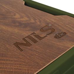 Nils Skládací přepravka Camp NCB4007 s dřevěným víkem 2v1 9L zelená