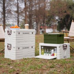 Nils Skládací přepravka Camp NCB4007 s dřevěným víkem 2v1 9L zelená