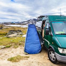 Nils Skládací převlékací/sprchovací kabina Camp NC1706 modrá