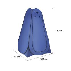Nils Skládací převlékací/sprchovací kabina Camp NC1706 modrá
