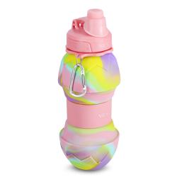 Nils Skládací silikonová láhev Camp NC4102 700ml růžová