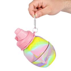 Nils Skládací silikonová láhev Camp NC4102 700ml růžová