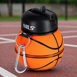 Nils Skládací silikonová láhev Camp NC4104 550ml basketbal